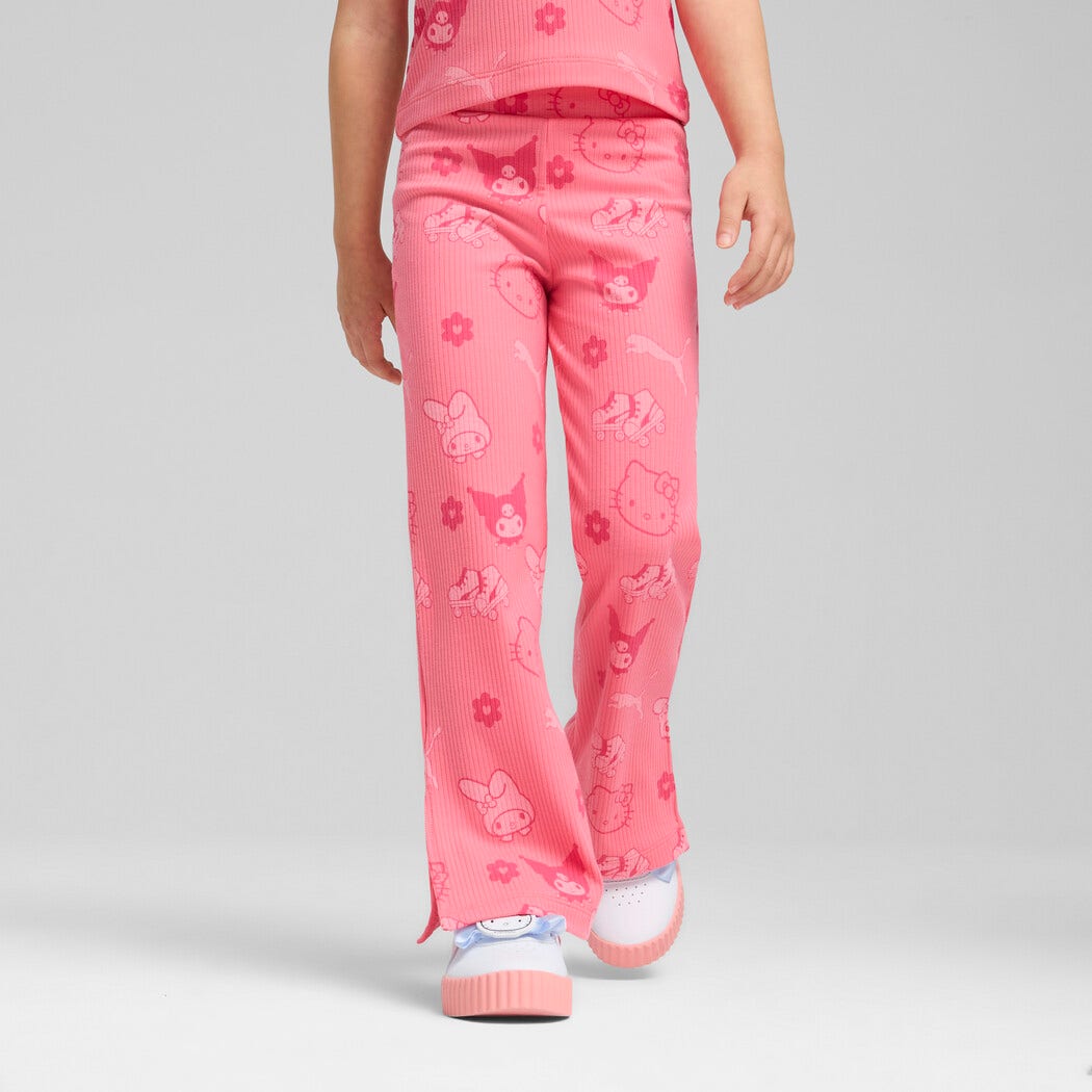 PUMA NIÑA LEGGIN X HELLO KITTY & FRIENDS RIBBED FLARED PINK