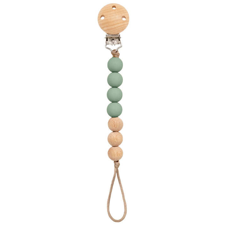 BUBA PRENDEDOR DE CHUPETA SILICONE E BAMBU VERDE