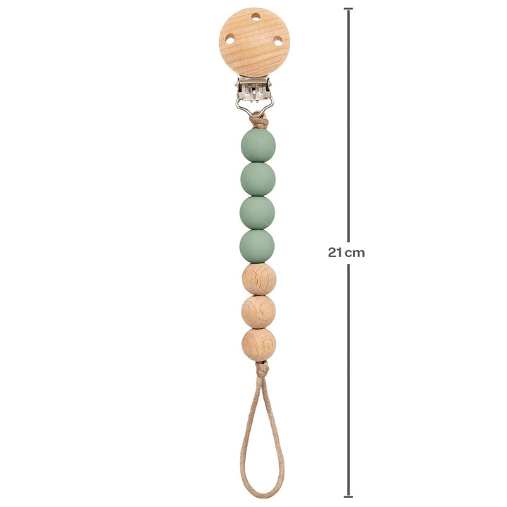 BUBA PRENDEDOR DE CHUPETA SILICONE E BAMBU VERDE