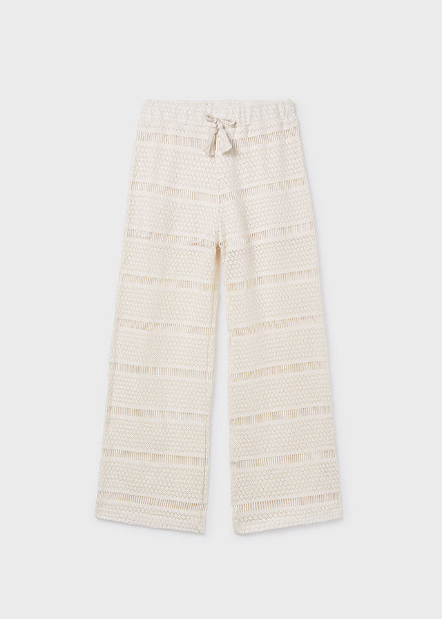 Mayoral Pantalon Crochet Hueso para Niña