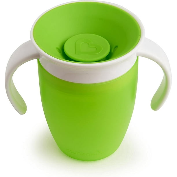 MUNCHKIN VASO 360 CON ASAS Y TAPA VERDE