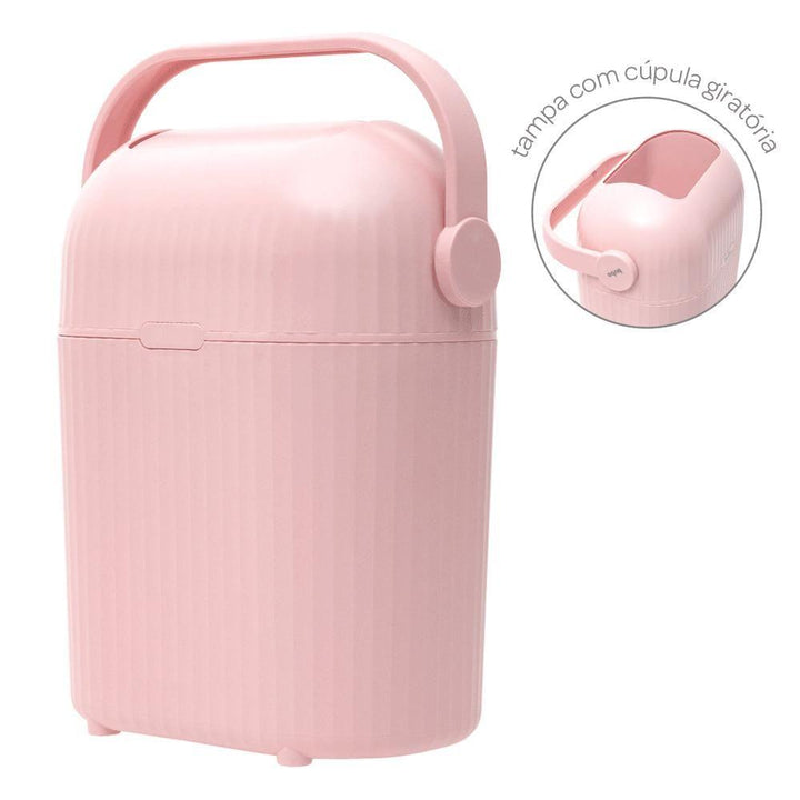 BUBA CUBO DE BASURA ANTIOLOR - ROSA