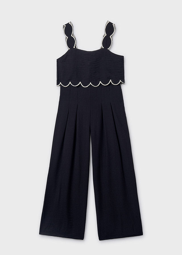 Mayoral Romper Largo Ondas Negro para Niña