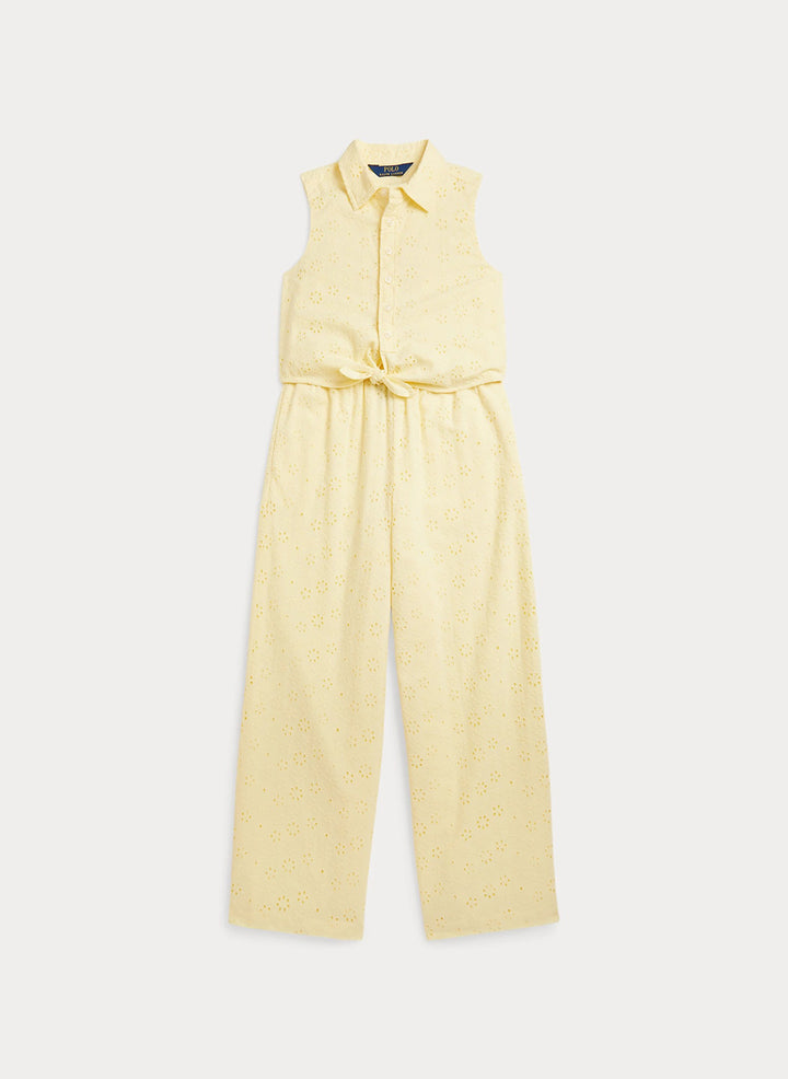 RALPH LAUREN NIÑA CONJ. DE PANTALON COTTON EYELET T-BIRD YELLOW