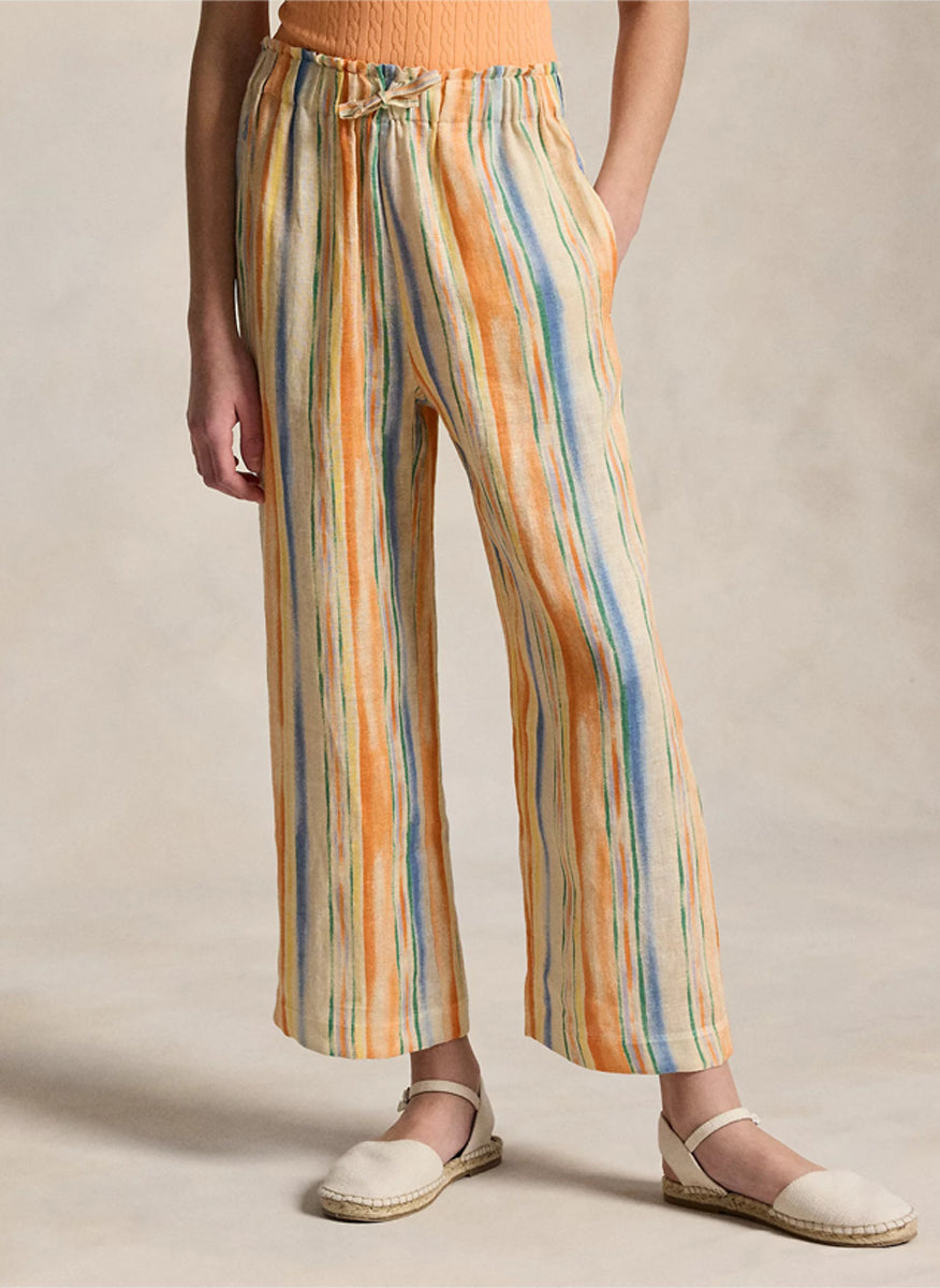 RALPH LAUREN NIÑA PANTALON PRINTED LINEN KONA PAINTERLY STRIPE