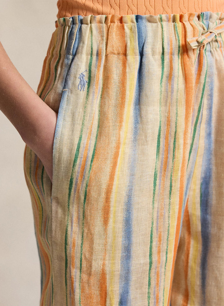 RALPH LAUREN NIÑA PANTALON PRINTED LINEN KONA PAINTERLY STRIPE