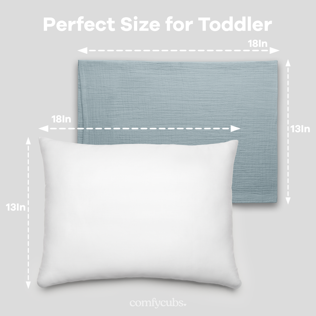 COMFY CUBS ALMOHADA Y FUNDA MUSLIN COTTON CASE PACIFIC BLUE 2PK