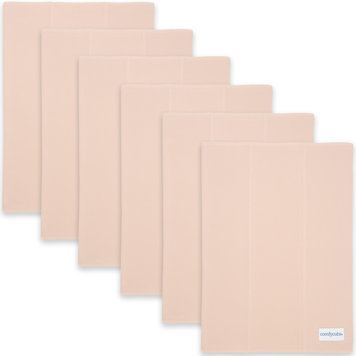 COMFY CUBS BEBE NIÑA SACAGASES COTTON BLUSH 6PK