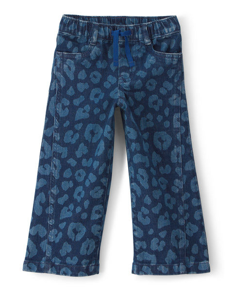 OSHKOSH NIÑA JEAN SUPERTABLE DENIM BLUE CHEETAH PRINT