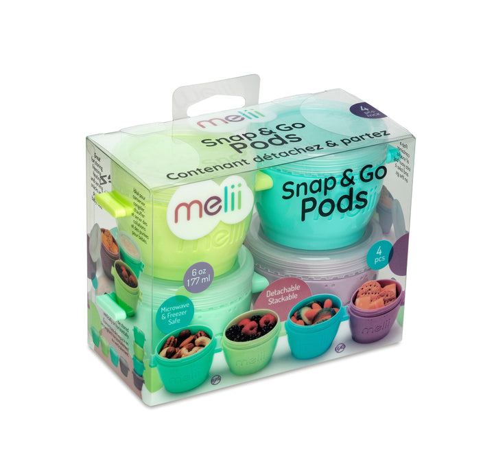MELII VASIJA CON TAPA 6OZ 4PCS MULTICOLOR