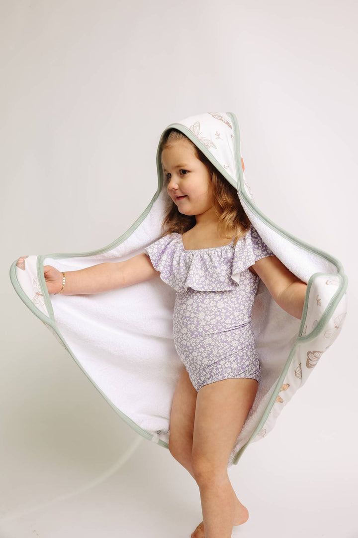 COPPER PEARL BEBE NIÑA TOALLA CON CAPUCHA LUNA PREMIUM