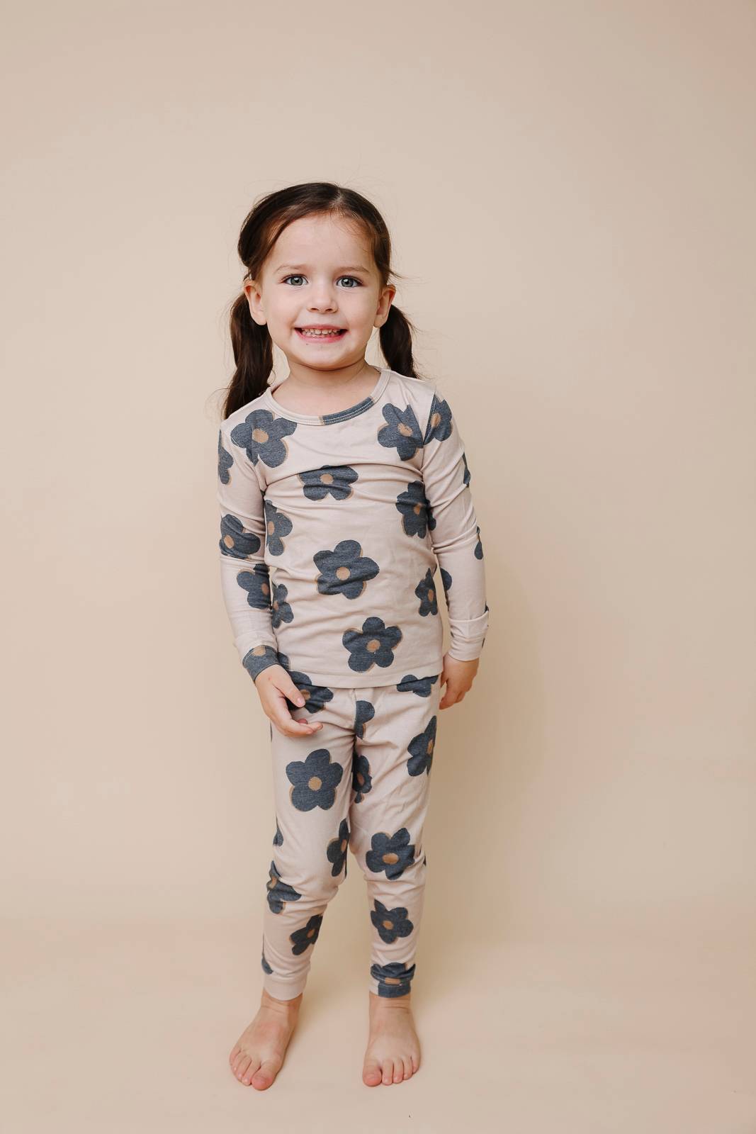 COPPER PEARL NIÑA PIJAMA MANGA LARGA GEMMA IN TAN 2PCS