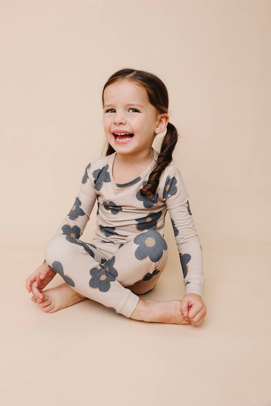 COPPER PEARL NIÑA PIJAMA MANGA LARGA GEMMA IN TAN 2PCS