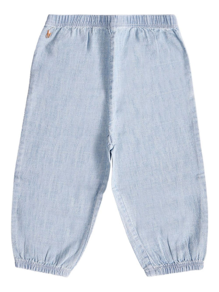 RALPH LAUREN BEBE NIÑA PANTALON CHAMBRAY NEW MEDIUM WASH