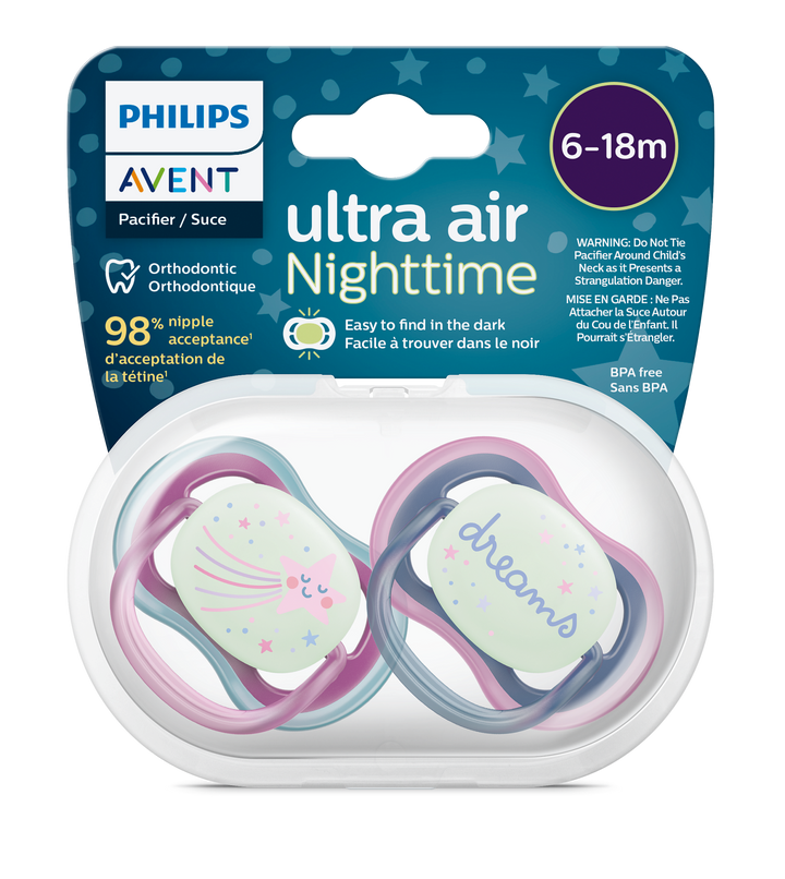 AVENT CHUPO ULTRA AIR NOCTURNO 2PK 0-6M