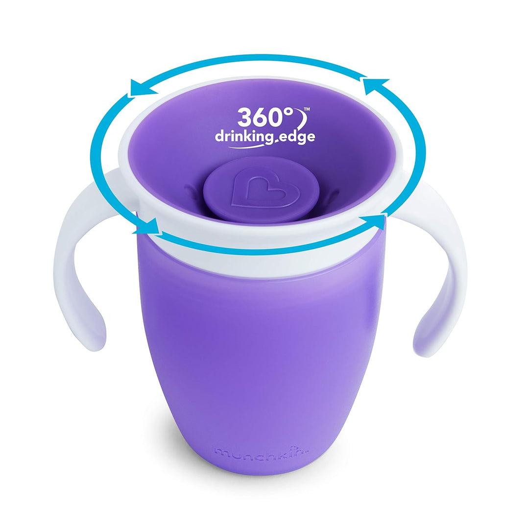 MUNCHKIN VASO 360 CON ASAS Y TAPA MORADO