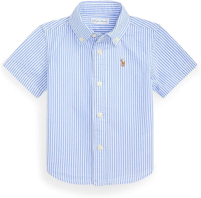 RALPH LAUREN BEBE NIÑO CAMISA WOVEN SPORT BLUE/WHITE