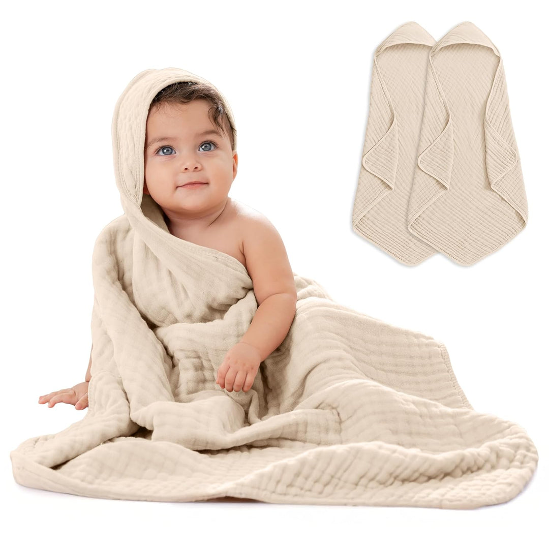 COMFY CUBS TOALLA CON CAPUCHA SAND 2PK