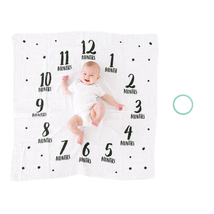 PEARHEAD FRAZADA WATCH ME GROW PHOTO BLANKET WHITE/BLACK