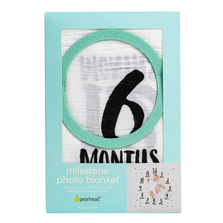 PEARHEAD FRAZADA WATCH ME GROW PHOTO BLANKET WHITE/BLACK