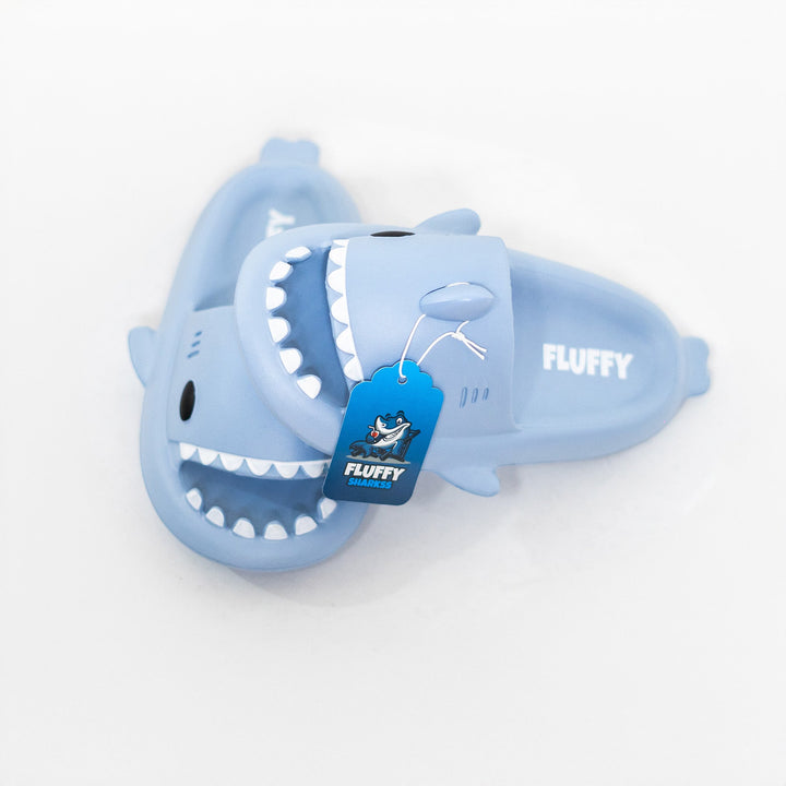 FLUFFY NIÑO CHANCLETA SHARK ROYAL BLUE