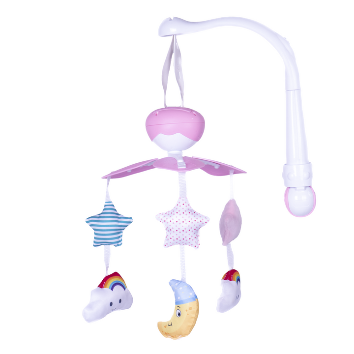 Genial Juguete Colgante Movil Musical 2 en 1 Pink