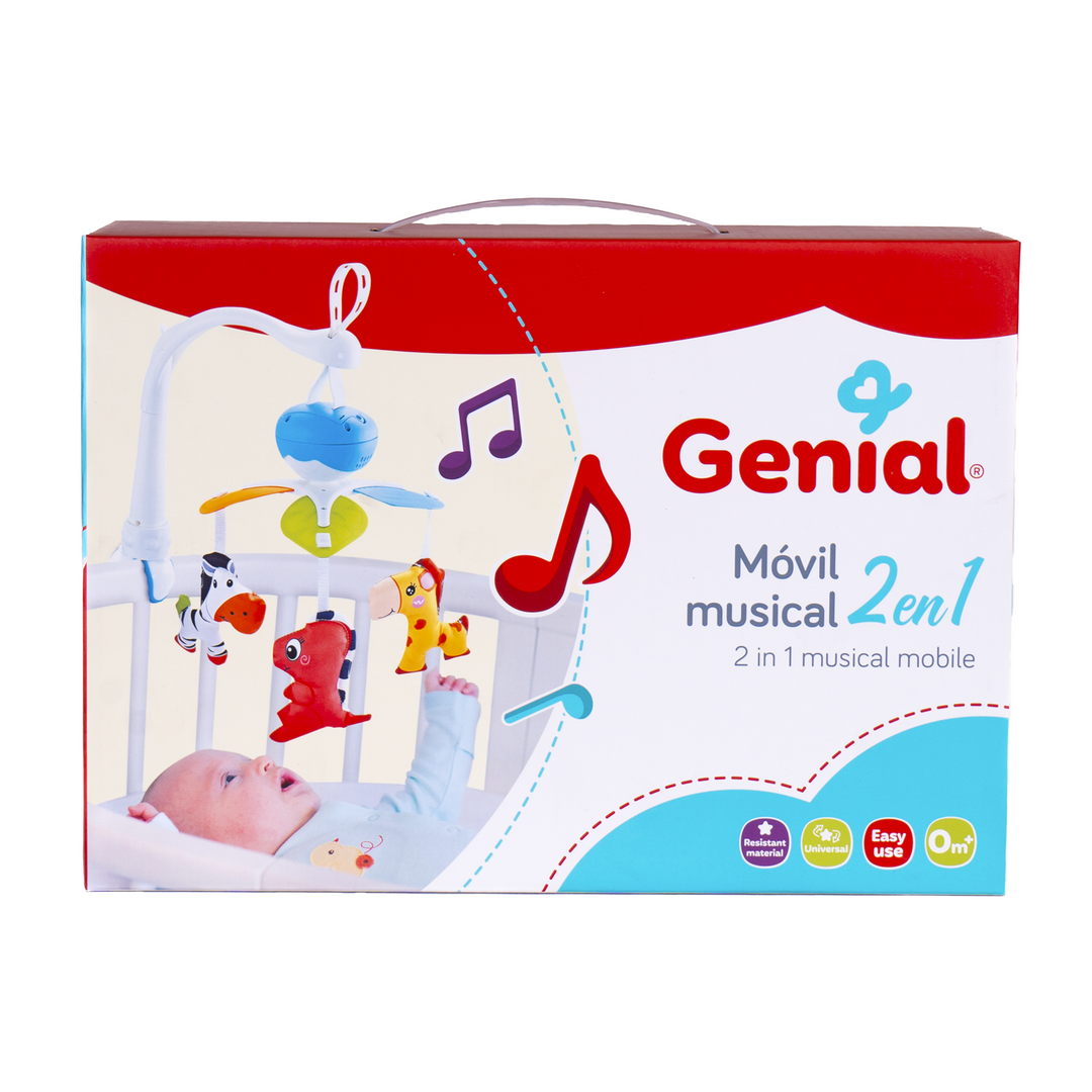Genial Juguete Colgante Movil Musical 2 en 1 Turquoise