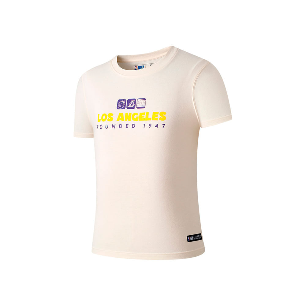 FANATICS NIÑO TSHIRT NBA DUNKING LAKERS M/C BEIGE