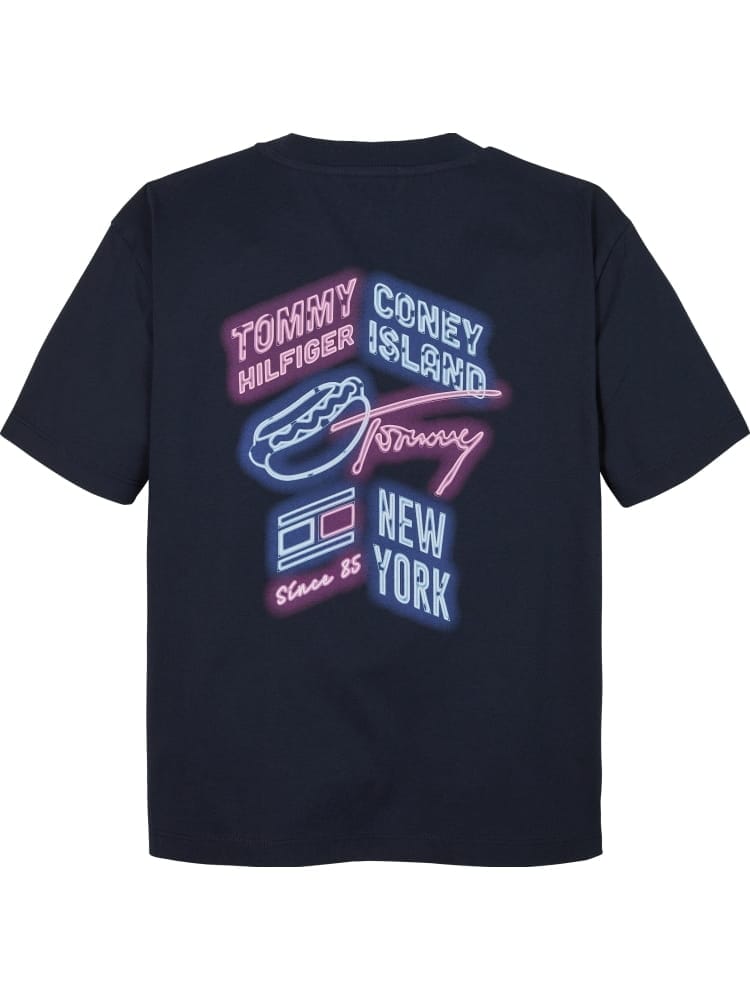TOMMY HILFIGER NIÑO TSHIRT NEON GRAPHIC DARK NIGHT NAVY