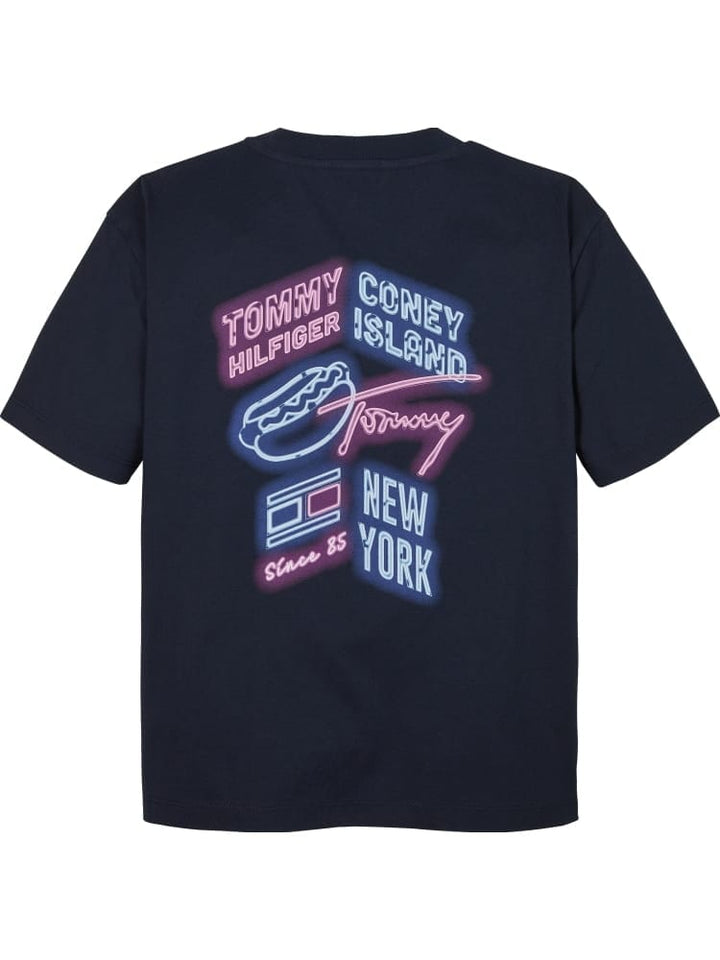 TOMMY HILFIGER NIÑO TSHIRT NEON GRAPHIC DARK NIGHT NAVY