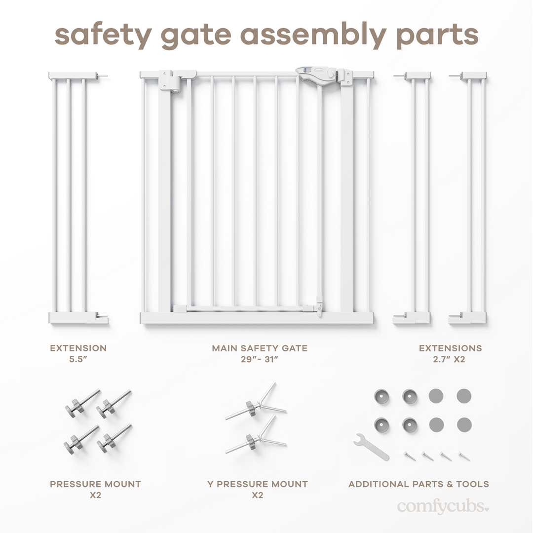 COMFY CUBS PUERTA DE SEGURIDAD PARA BEBE WHITE