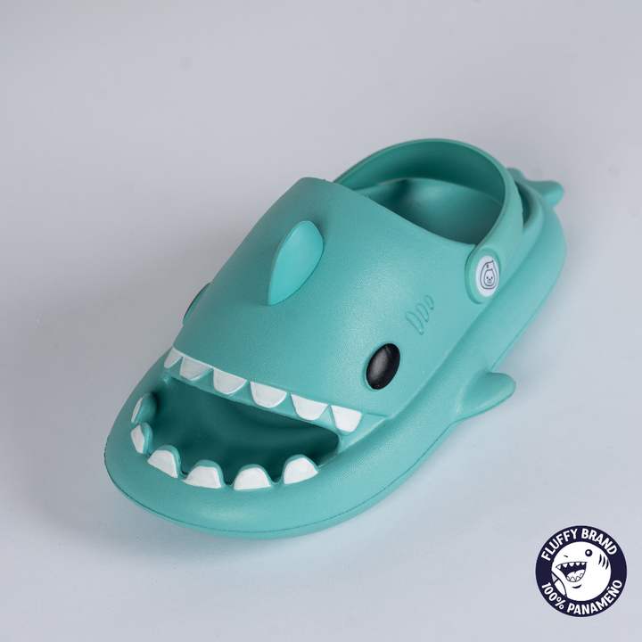 FLUFFY NIÑO CHANCLETA SHARK BABY AQUA