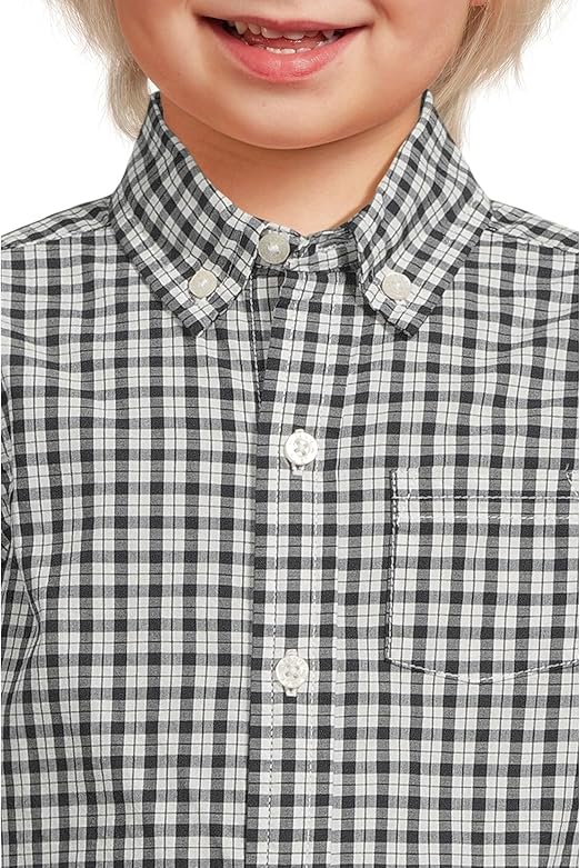 JANIE & JACK NIÑO CAMISA PLAID POPLIN M/L