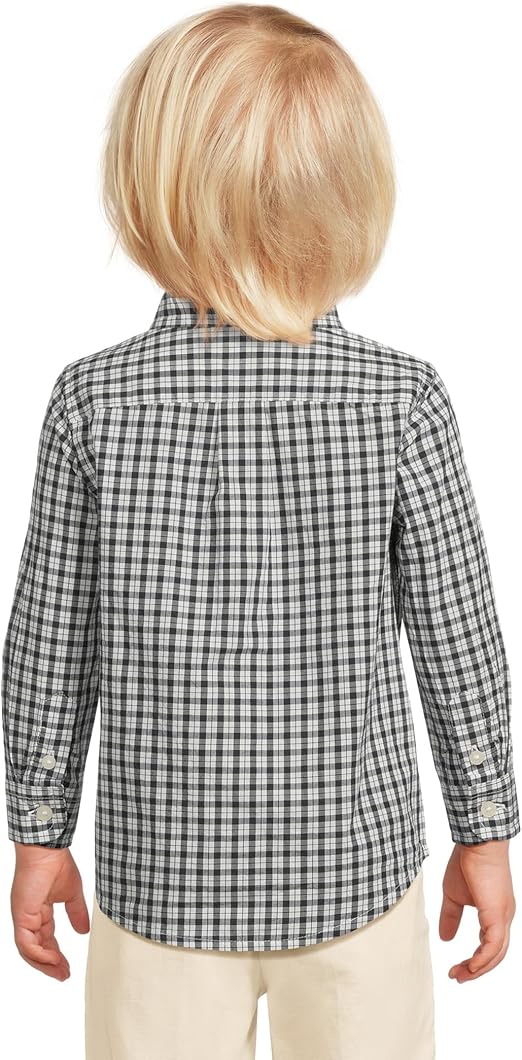 JANIE & JACK NIÑO CAMISA PLAID POPLIN M/L