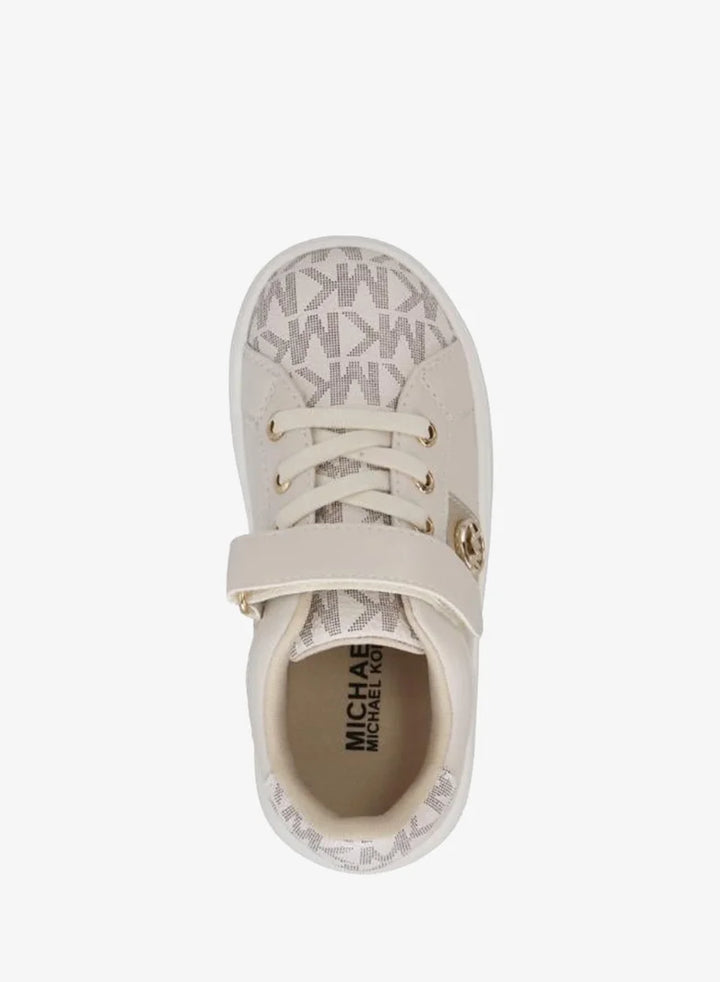 MICHAEL KORS NIÑA ZAPATILLA JEM RAINE PS VANILLA MONOGRAM/SYNTHETIC/PALE GOLD METALLIC