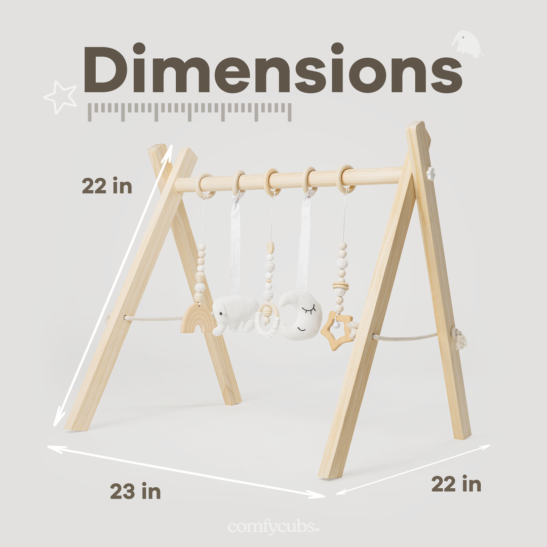 COMFY CUBS PLAY GYM NATURAL WOOD