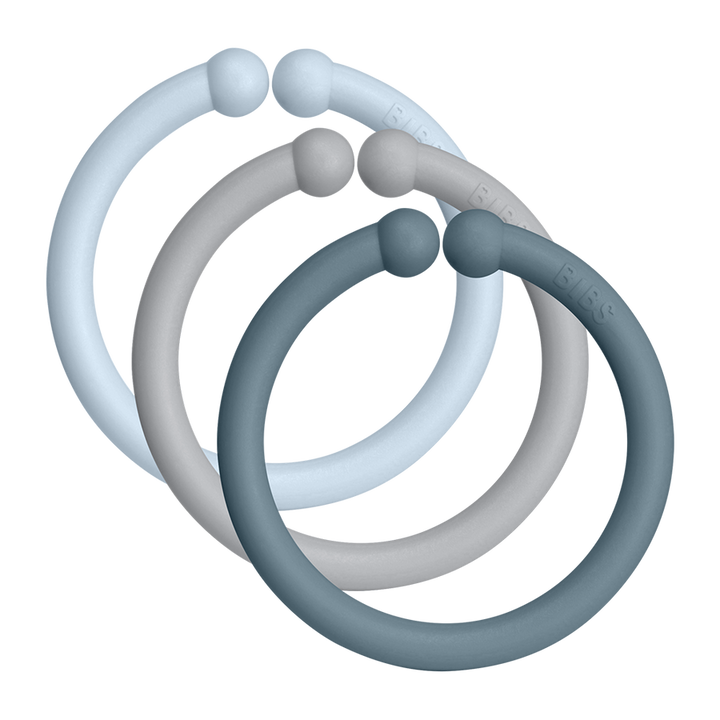 BIBS JUGUETE DE ENLACE MULTIPROPOSITO BIBS LOOPS BUCLES BLUE/CLOUD/PETROL
