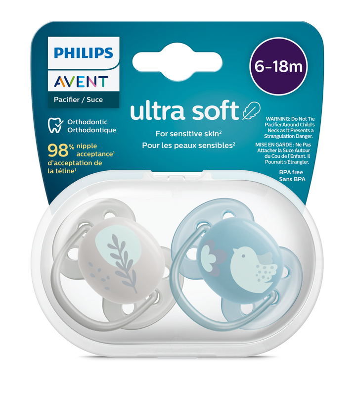 AVENT CHUPETES ULTRA SOFT 6-18M NIÑO 2PCS
