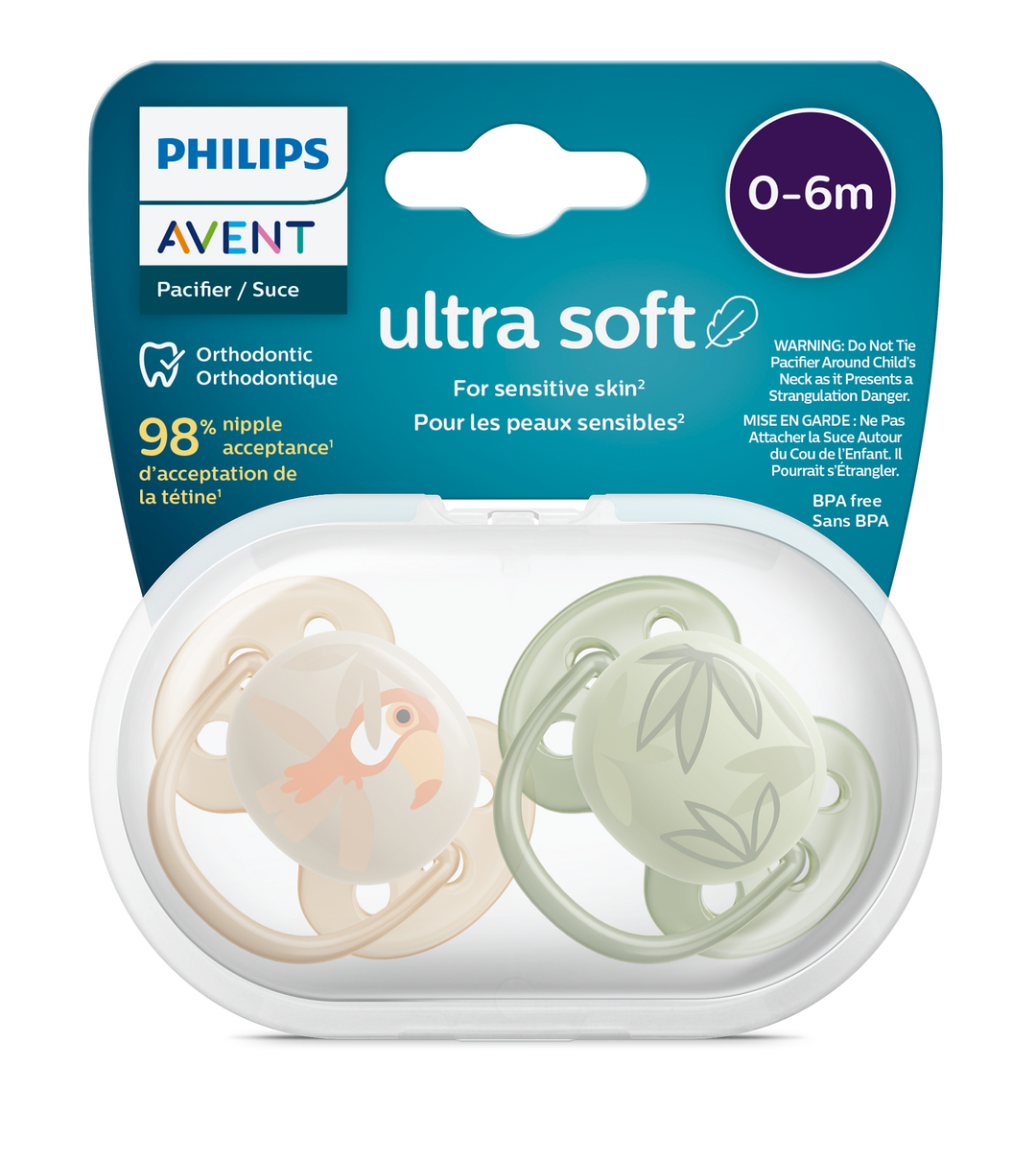 AVENT CHUPETES ULTRA SOFT 0-6M NIÑO 2PCS