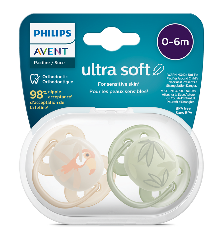 AVENT CHUPETES ULTRA SOFT 0-6M NIÑO 2PCS