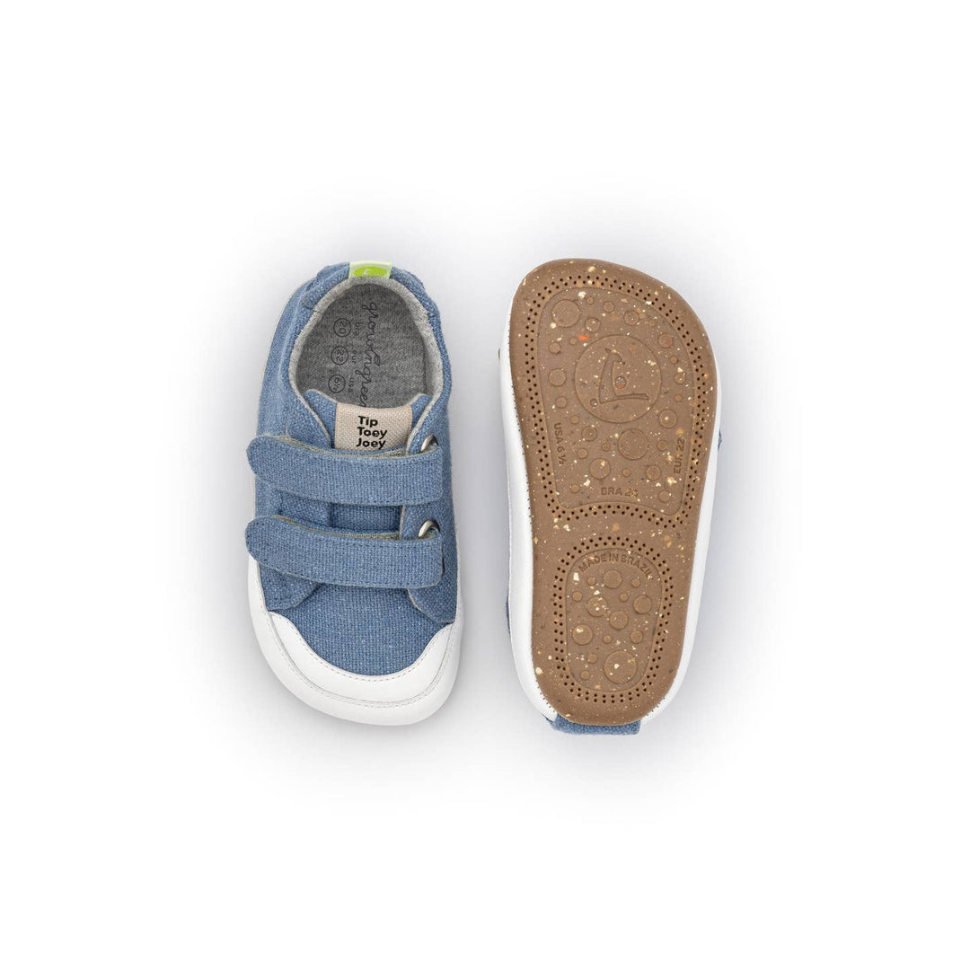 TIP TOEY JOEY BEBE NIÑO ZAPATILLA BOSSY GREEN AZUL TUPI ECO CANVAS