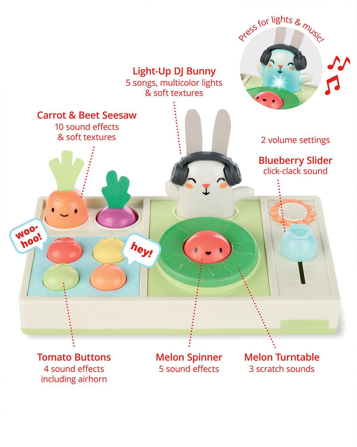 SKIP HOP SET DE DJ MUSICAL CON LUCES, CANCIONES Y EFECTOS DE SONIDO