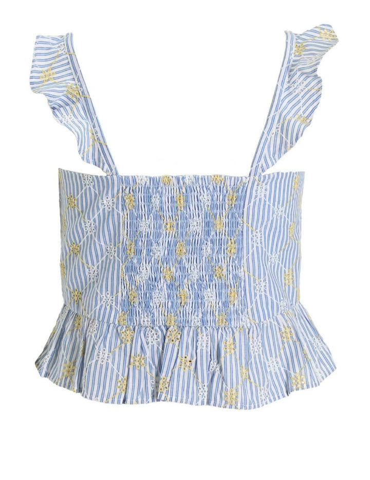 TOMMY HILFIGER NIÑA BLUSA BRODERIE ANGLAISE BREEZY BLUE AOP