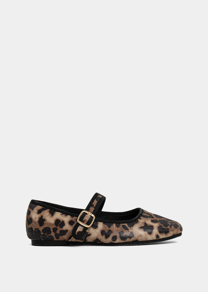 SHUSHOP NIÑA ZAPATO ADELINE MINI LEOPARD PRINT