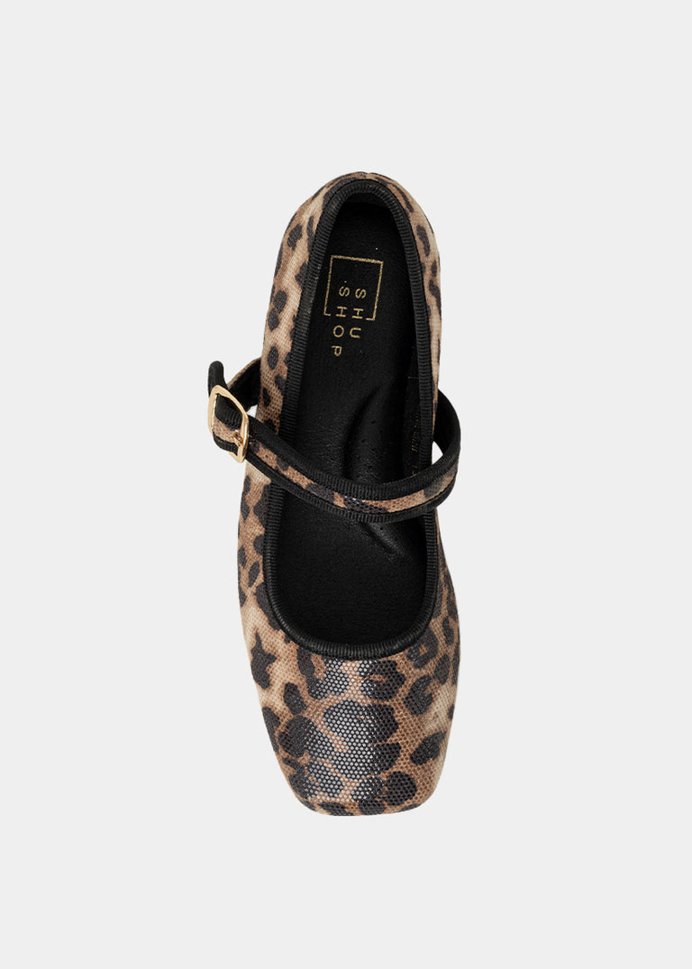 SHUSHOP NIÑA ZAPATO ADELINE MINI LEOPARD PRINT