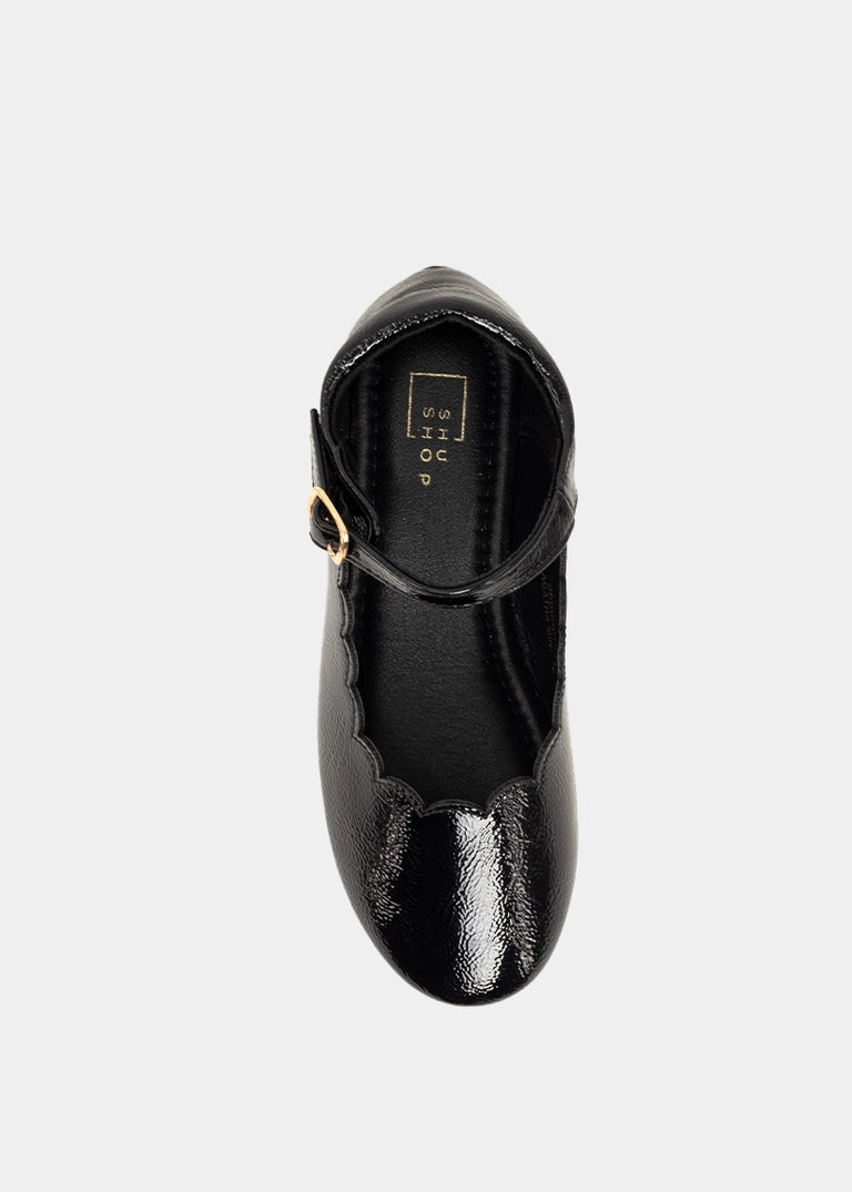 SHUSHOP NIÑA ZAPATO AGATHA MINI BLACK PATENT