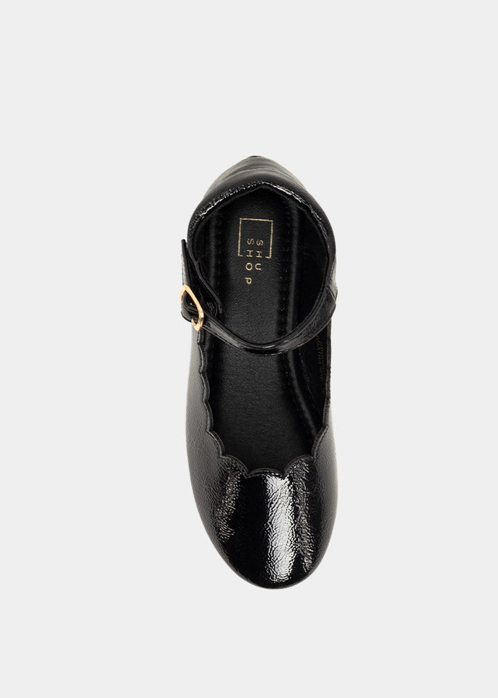 SHUSHOP NIÑA ZAPATO AGATHA MINI BLACK PATENT