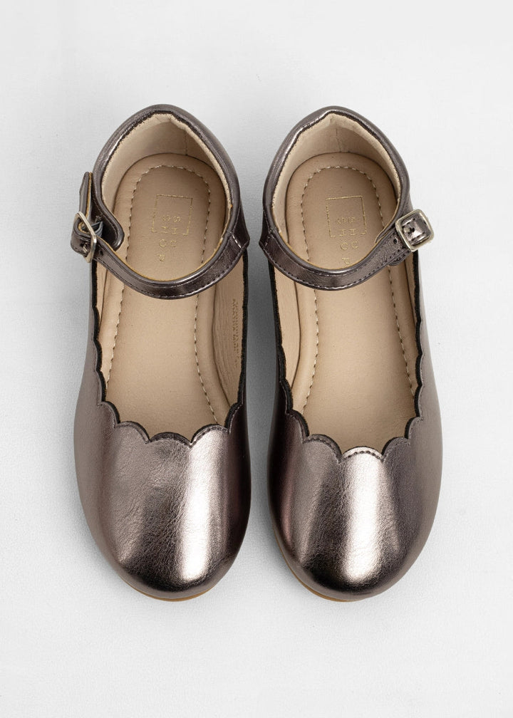 SHUSHOP NIÑA ZAPATO AGATHA MINI PEWTER