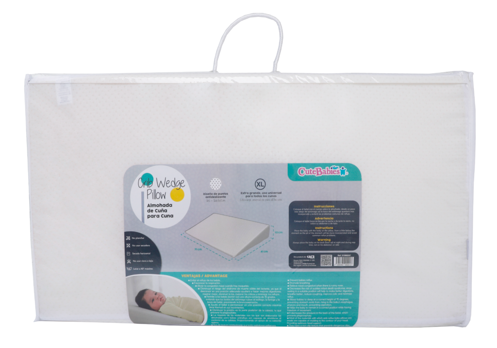 CUTEBABIES ALMOHADA DE CUNA BLANCA