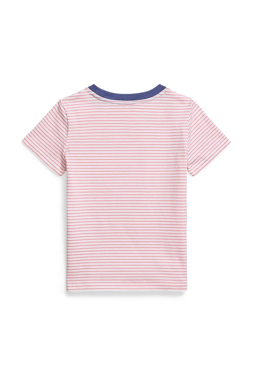 RALPH LAUREN NIÑA TSHIRT YD JERSEY RUGBY PINK/WHITE STRIPE
